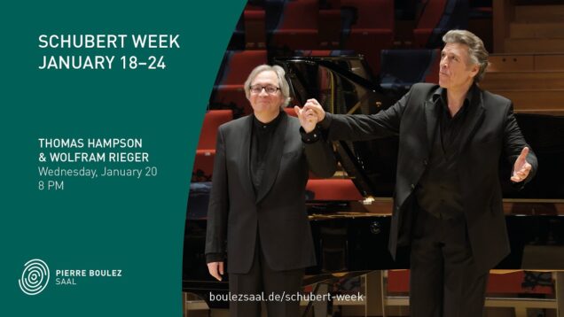 Schubert Week Berlin 2021 Thomas Hampson